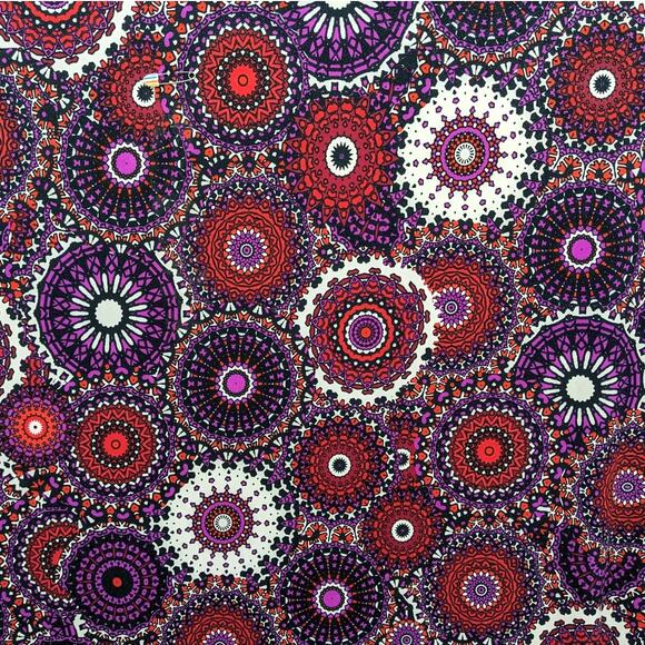 2+ Yards Sparkly Medallion Vintage Stretchy Dance Jersey Fabric from South Korea - Picture 6 of 10